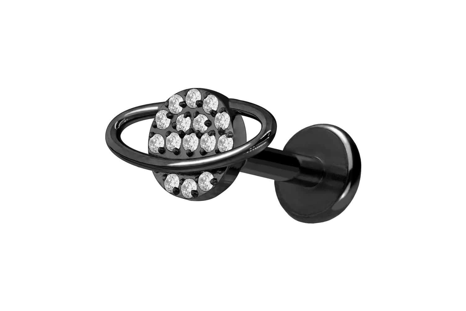 Titan Labret Piercing mit Push Fit KRISTALLPLANET